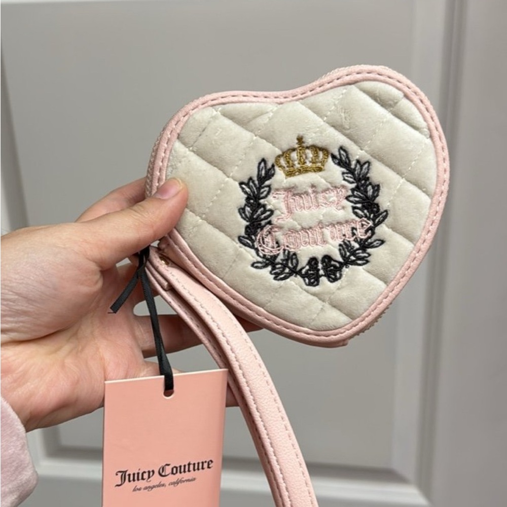 Juicy Couture Heart-Shaped Quilted Wristlet